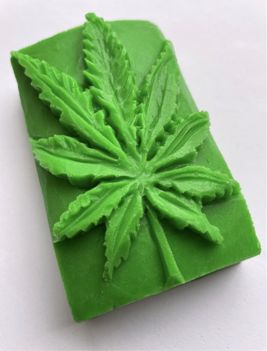 Green Pot Leaf Soap Bar